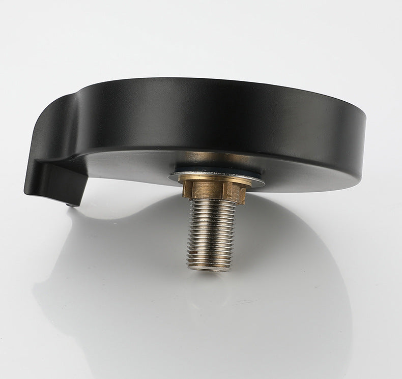 Instant Glass Rinser Homis attachment featuring a sleek black design and a brass connector for easy installation.