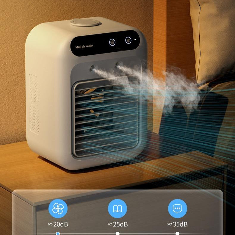 Homís AirCooler Pro delivering refreshing airflow in a stylish mini air cooler design.