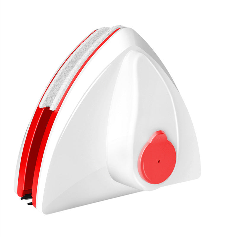 Homís Magnetic Glass Cleaner device with a triangular shape and red highlights for efficient cleaning.